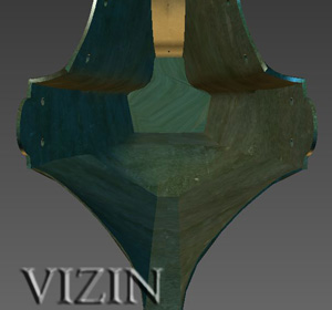 Rear view of the Athlit ram virtual reality model