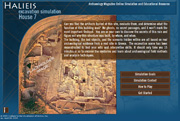 Screen grab from a preliminary layout of the home page for the Halieis online simulation module; © 2009 Institute for the Visualization of History, Inc.