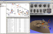 Sample screen grab from the REVEAL Analyzer portion of the package, showing, in this example, a multiple dataset search and display; © 2012 REVEAL and the Institute for the Visualization of History, Inc.