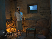 Reconstructed view of the kitchen space from the Vari House extracted from the virtual reality model of the site; © 2011 Learning Sites, Inc